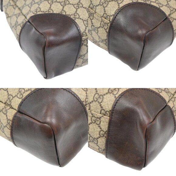 GUCCI GG Pattern Shoulder Bag GG Supreme Leather Brown SHW 04KB623 - Picture 7 of 16